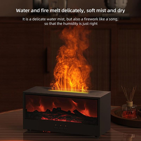 Air Humidifier & Aroma Diffuser with Essential Oil Diffuser and Aromatherapy Machine – Flame Aroma Tech + Night Light for Sinus Relief, Dry Skin, Relaxation & Air Purifier Home Fragrance Home Humidifiers Diffuser Addict