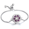Aromatherapy Bracelet Jewelry Adjustable Chain Crystal Kaleidoscope Lotus Flower Aroma Perfume Essential Oil Diffuser Bracelets