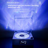 White Noise Vinyl Record Player with RGB LED for Bluetooth Speaker Wireless Battery Operated Ambient Clock New Model Plastic