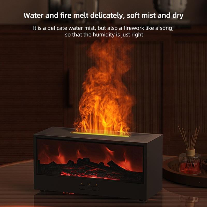 Air Humidifier & Aroma Diffuser with Essential Oil Diffuser and Aromatherapy Machine – Flame Aroma Tech + Night Light for Sinus Relief, Dry Skin, Relaxation & Air Purifier Home Fragrance Home Humidifiers Diffuser Addict