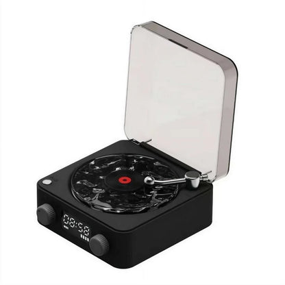 Waves Vinyl Bluetooth Speaker with Three Ambient Lights,The Waves Vinyl Player with Adjustable Light and Time,Small Record Player for Room Desk,Retro Vinyl Player * Speaker