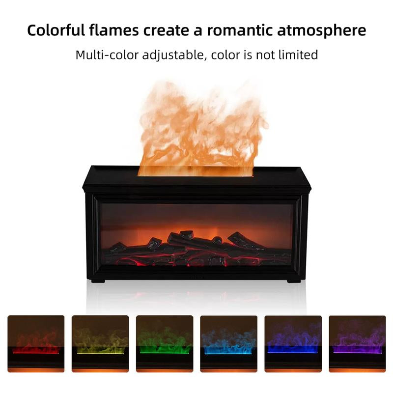 Air Humidifier & Aroma Diffuser with Essential Oil Diffuser and Aromatherapy Machine – Flame Aroma Tech + Night Light for Sinus Relief, Dry Skin, Relaxation & Air Purifier Home Fragrance Home Humidifiers Diffuser Addict