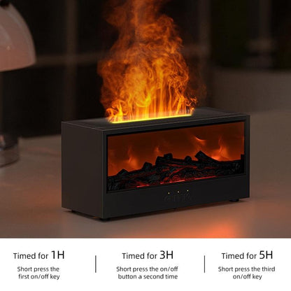 Air Humidifier & Aroma Diffuser with Essential Oil Diffuser and Aromatherapy Machine – Flame Aroma Tech + Night Light for Sinus Relief, Dry Skin, Relaxation & Air Purifier Home Fragrance Home Humidifiers Diffuser Addict