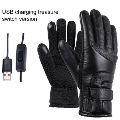USB Plug Electric Heated Gloves with Touchscreen Finger for Men Women Winter Hands Warmer Thermal Gloves Windproof for Cold Weather Outdoor Activities