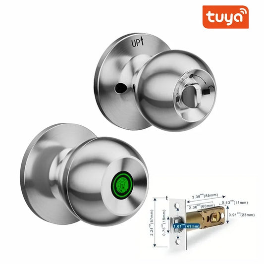 with Tuya Biometric Fingerprint Smart Door Lock Electronic Lock Keyless Security Door Entry Home House Apartment Indoor