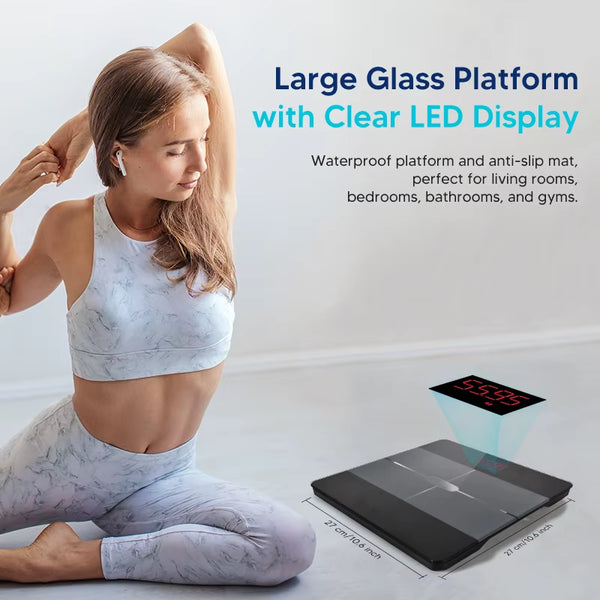 2025 Hot Selling High-Precision Digital Body Fat Scale Smart 180Kg LED Screen Bathroom Scale for Home Use BMI Body Fat Scale